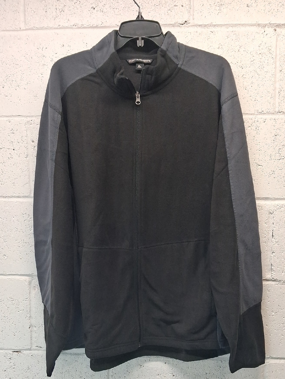 NWT Port Authority Black and Charcoal Full-Zip Shirt Jacket